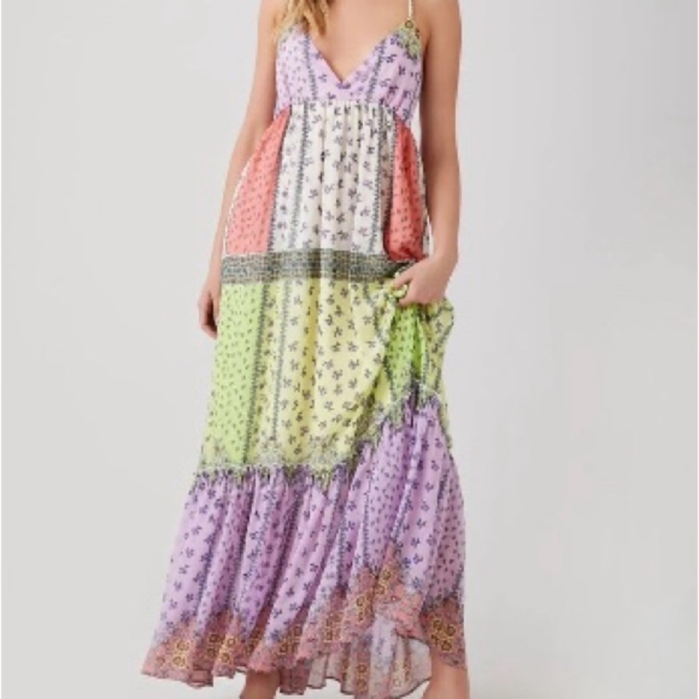 Floral Patchwork Babydoll Dress